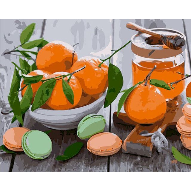 Orange and Macaroon Paint By Numbers Kit