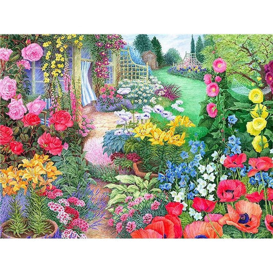 Country Side 'Flower Garden' Paint By Numbers Kit