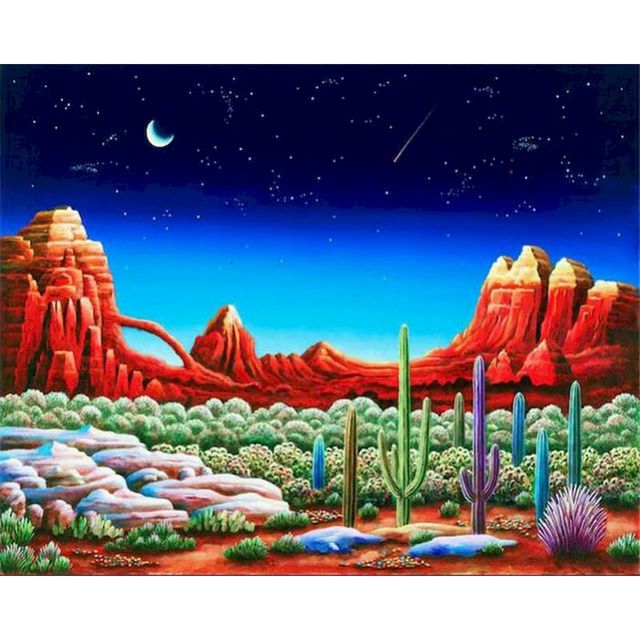 Superstition Desert Mountains Paint By Numbers Kit