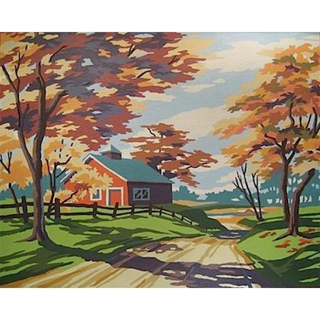 Road Side 'Farm House' Paint By Numbers Kit