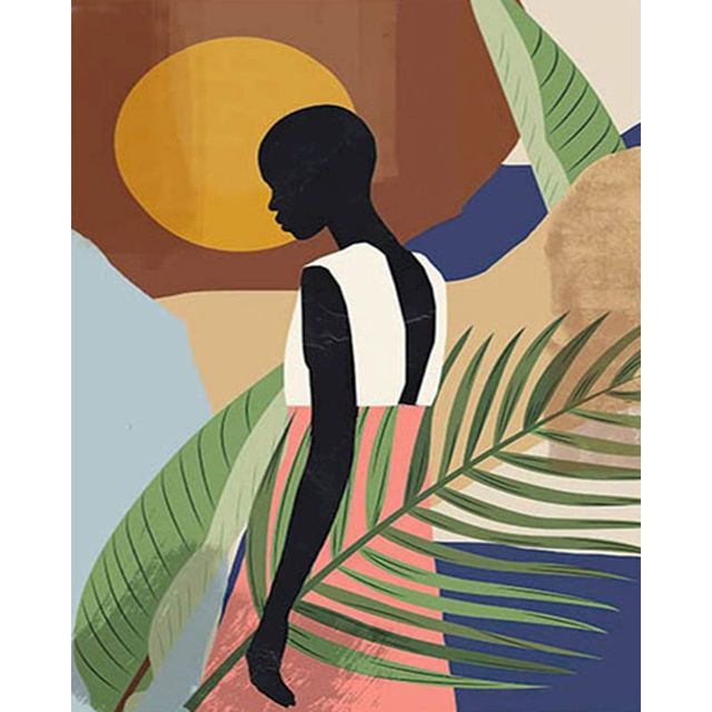 Tropical Abstract 'Under the Sun' Paint By Numbers Kit