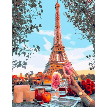 Paris 'Eiffel Tower | Wine Day' Paint By Numbers Kit