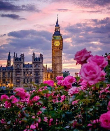 London Big Ben 'Pink Dawn' Paint By Numbers Kit